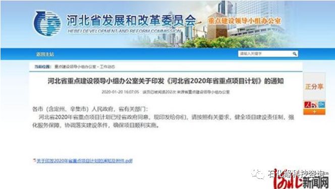總投資近2萬億！2020年河北省重點項目計劃發(fā)布共536個項目！